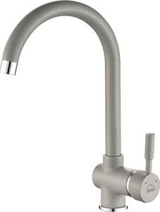 LETE BQX 968D Miscelatore per lavello verticale in granito grigio Laveo con bocca girevole e testa in ceramica da 35 mm
