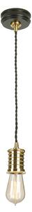 Sospensione Contemporanea Douille Ottone Nero Ottone Lucido Ottone 1 Luce E27