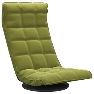 Sedia da Pavimento Girevole Verde Chiaro in Velluto
