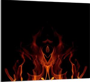 PIATTO IN VETRO PER CUCINA 65x60 Fuoco