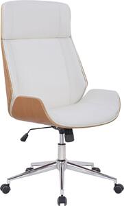 Sedia da ufficio moderna - sedia da ufficio - funzione girevole, alto comfort | colore: naturale/bianco