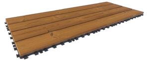 Piastrelle ad incastro ONEK Thermowood in legno pino scandinavo 40 x 120 cm Sp 25 mm, pino