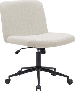 Sedia da ufficio - Sedia ergonomica girevole - Regolabile in altezza e girevole a 360 gradi | Colore: Crema | Materiale: Polvere