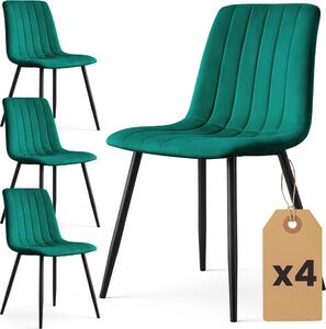 Set di 2 sedie da pranzo imbottite in tessuto con schienale curvo, sedie moderne con gambe in metallo per soggiorno, sala da pranzo, grigio e marrone | Leroy Merlin