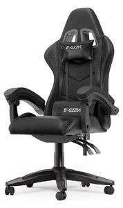 Sedia da gioco ergonomica - cuscino lombare + poggiatesta - regolabile in altezza - nero