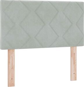 Testiera Grigio chiaro 80 cm Velluto