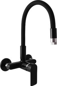 RAV Slezák COLORADO Miscelatore per lavabo, a parete Colore: Nero opaco / Cromo, Attacco: 150 mm