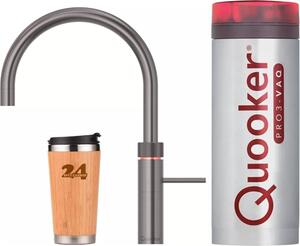 "QUOOKER FUSION Round VAQ PRO3 Gunmetal PVD & 100°C tap (3FRGME)" miscelatore per lavello con funzione acqua bollente a 100°C