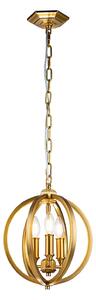 Lampadario Classico Corinne Acciaio Ottone Brunito 3 Luci E14 D28,6Cm