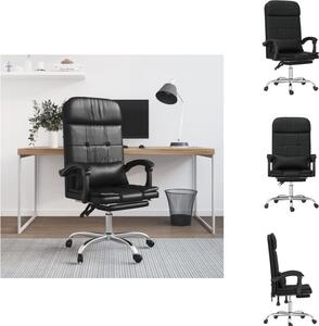 VidaXL Sedia da ufficio con funzione massaggio in Pelle finta nera - Sedie da ufficio