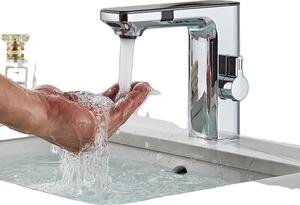 Rubinetto per lavabo, comando touch-free, design contemporaneo, cromo