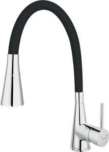 Miscelatore per lavello con doccia Ferro cromo nero 70720,0C