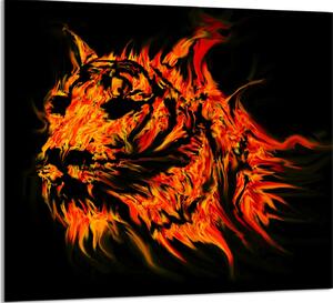 PIATTO IN VETRO PER CUCINA 65x60 Tiger