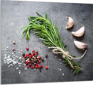 PIATTO IN VETRO PER CUCINA 65x60 Spezie