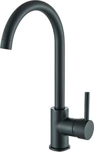 Rubinetto da cucina, design monocomando, funzionalità acqua calda e fredda, nero opaco A