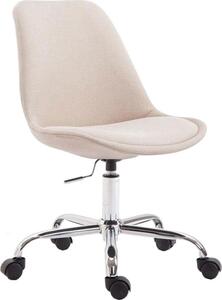 Sedia ergonomica per ufficio - Sedia da ufficio - Altezza del sedile regolabile in continuo - Design moderno | Colore: crema