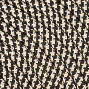 Cavo tessile sabbia,nero cavo tessile 2 x 0,75 mm² 3 m MERLOTTI