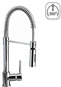 Franke COXY rubinetto da cucina cromo 115.0185.417 Miscelatore ad alta pressione miscelatore monocomando corpo in acciaio inox massiccio bocca flessibile con funzione doccia