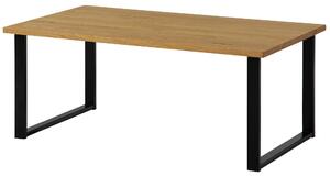 MASSIVMOEBEL24 | Tavolino da salotto in legno di quercia selvatica 120x65x45 oliato naturale LINDAU #02