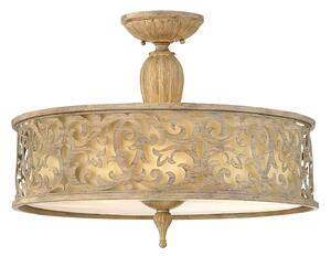 Lampadario Contemporaneo Carabel In Acciaio Beige Champagne Vetro 3 Luci E27