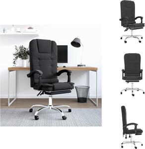 VidaXL Sedia da ufficio con funzione massaggio in Pelle finta nera - Sedie da ufficio