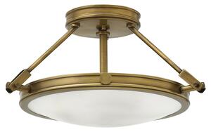 Lampadario Contemporaneo Collier Acciaio Ottone Antico Vetro 3 Luci E14