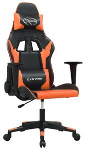 VidaXL Sedia da gioco in ecopelle nera e arancione