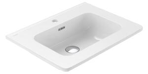 VIGOUR Lavabo d'arredo Clivia con troppopieno e foro per rubinetto 61x46,5 cm, bianco