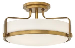 Lampada a Soffitto 4 Luci Kalf In Acciaio Nero A Bracci E Sfere In Vetro Opalino E Oro