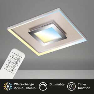 Plafoniera Briloner 30W Centrelight CCT Dimmerabile Telecomando Plafoniera Cromo nichel opaco