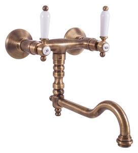 Slezák-RAV Miscelatore per lavello/lavandino Slezák RAV Morava Retro MK501/29SM Colore: ottone vecchio, Dimensioni: 150 mm