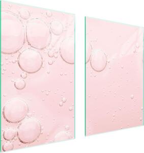 Piatto Di Protezione In Vetro Per Cucina 65X52 Rosa