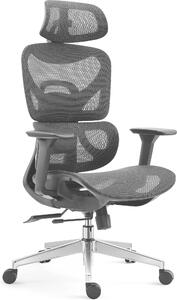 Sedia da ufficio Casa Dolce TEREM, nera, 69x62x106-116 cm, girevole e regolabile in altezza, in plastica, braccioli regolabili