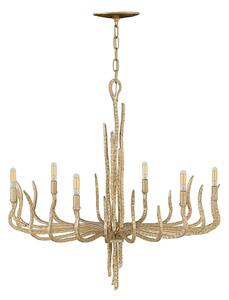 Lampadario Industrial Nordico Spyre Acciaio Oro Champagne 6 Luci E14