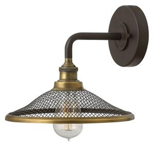 Appliques - Lampade Da Parete Vintage Rigby Acciaio Bronzo Buckeye 1 Luce E27