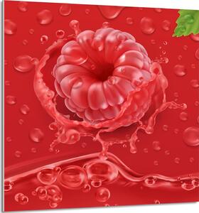 PIATTO IN VETRO PER CUCINA 60x65 Lampone