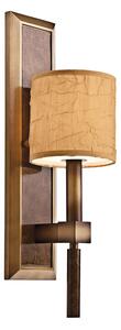 Applique Contemporanea Celestial Acciaio Bronzo Cambridge Legno 1 Luce E14