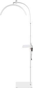 Lampada di bellezza a LED dimmerabile regolabile in altezza con curva a U da terra con ripiano per ciglia tatuaggio cosmetici bianco 36W