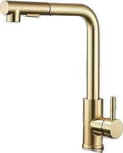 Rubinetti da cucina, acciaio inox, estraibili, oro spazzolato 304