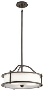 Lampadario Contemporaneo Emory Acciaio Bronzo Antico 3 Luci E27