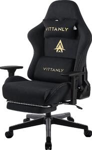 Sedia da gioco, schienale regolabile, design ergonomico, nero