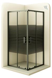 Cabina doccia i-flair con porta scorrevole 95x100x190 cm in vetro di sicurezza da 6 mm parzialmente satinato - DK67