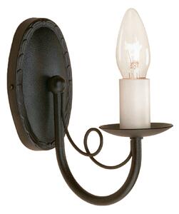 Applique Industrial Nordico Minster Acciaio Nero 1 Luce E14