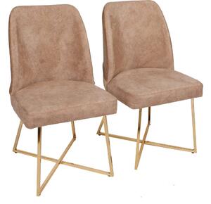 Skye Decor, Madrid 913 V2, set di sedie (2 pezzi), oro, 100% METALLO, 50 x 49 x 90 cm