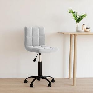 The Living Store sedia da ufficio girevole in velluto grigio chiaro