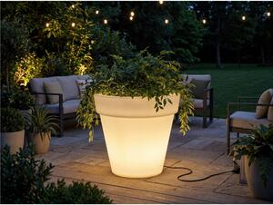 Cache-Pot CON Luce in Polietilene TONDO ARIA dimensioni 80x80xh 75 cm adatto interno esterno colore trasparente