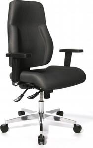 Topstar sedia professionale per ufficio P91 AL.G3 Sedia da scrivania ergonomica con braccioli (regolabile in altezza) tessuto grigio Sedia girevole per ufficio, casa
