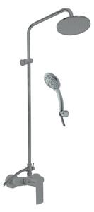 Slezák-RAV Rubinetto con soffione e doccetta NIL - grigio metallo lucido, Colore: GRIGIO METALLO - lucido, Finitura superficiale: PVD, Dimensioni: 150 mm