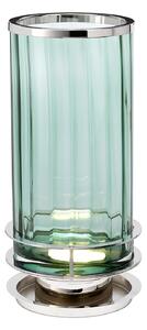 Abatjour Contemporanea Arno Acciaio Nichel Lucido Vetro 1 Luce Gx53 9W
