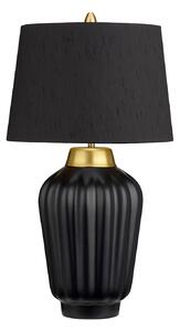 Lampada Da Scrivania Contemporanea Bexley Porcellana Nero Ottone 1 Luce E27